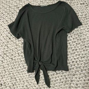 Caution to the Wind waffle tie shirt - M